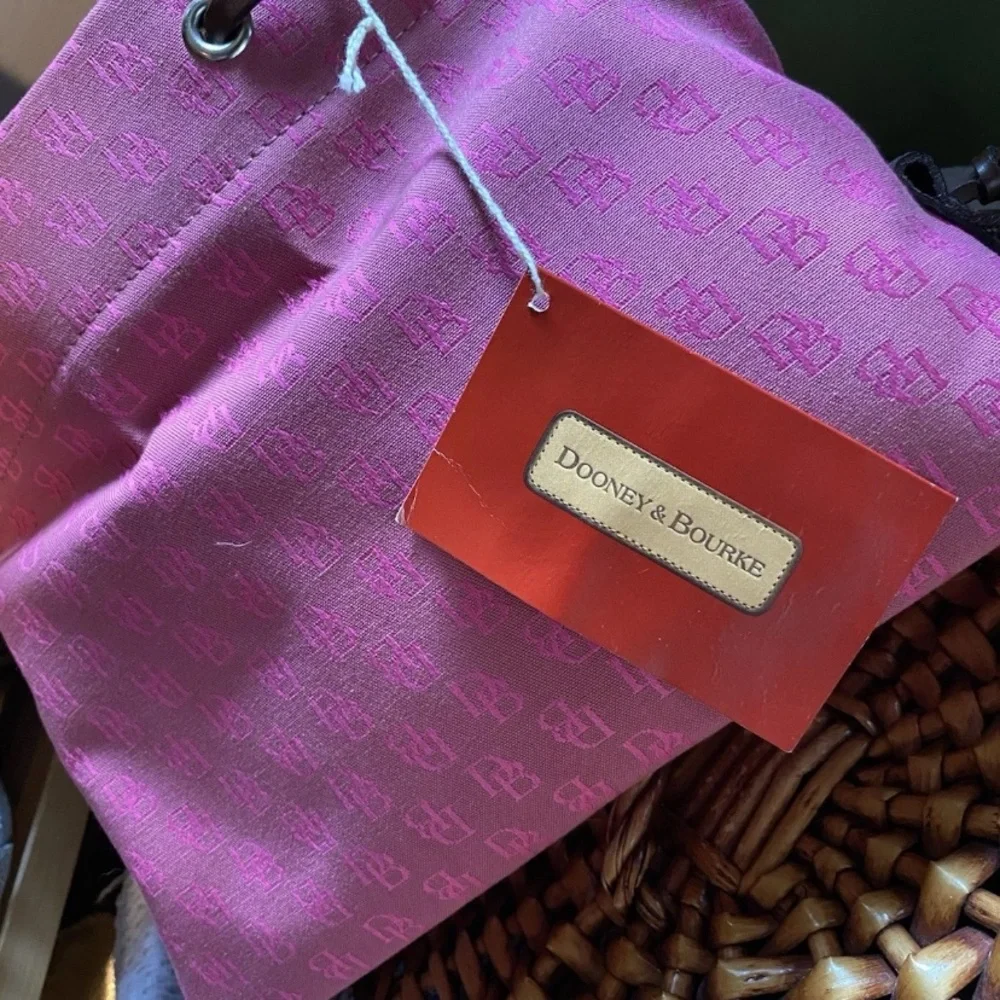 Dooney & Bourke Pink Tote with Brown Accents - Picture 8 of 8